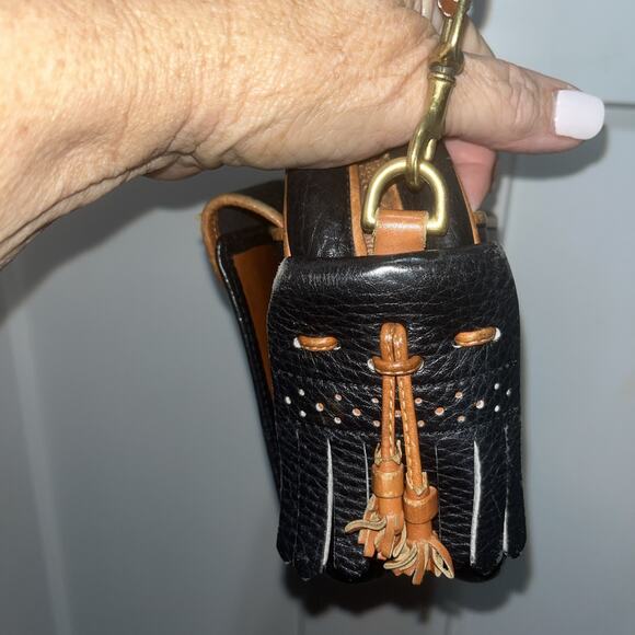 ULTRA RARE Vintage Dooney & Bourke Kilty Bag Black & Tan - Picture 3 of 14